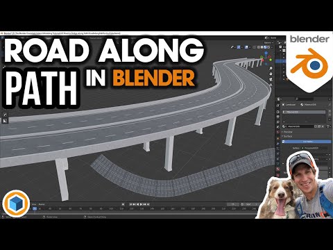 How to Model a Road or Highway ALONG A PATH in Blender!