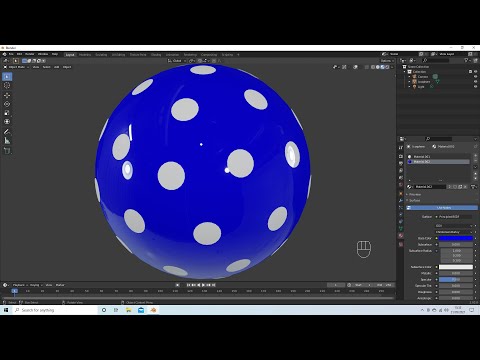 Blender 2.92 Tutorial: How To Create A Sphere With An Equal Number Of Round Dots On It.