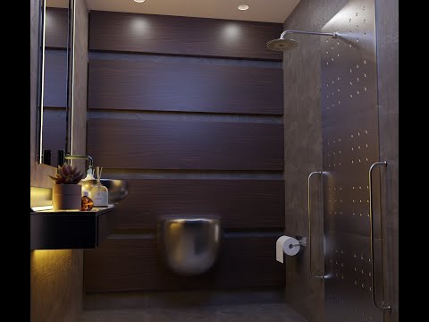 creating a bathroom scene in blender