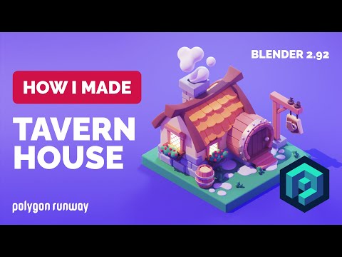 Tavern House in Blender 2.92 – 3D Modeling Process | Polygon Runway