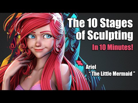 The 10 Stages of Sculpting in 10 Minutes – The Little Mermaid