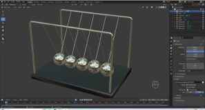 Blender 2.92 Tutorial: How To Make And Animate A Simple 3d Newton’s Cradle.