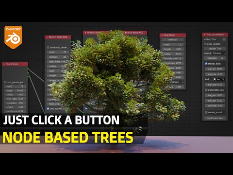 Trees FAST Just Click A Button | Blender MTree Node Addon