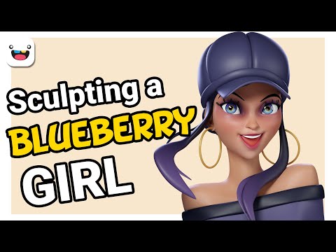 3D Sculpting a Blueberry Girl