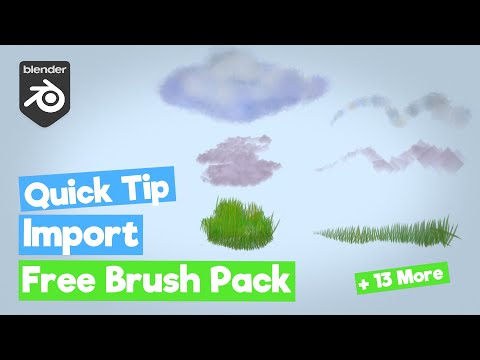 [Grease Pencil] How to Import Free Brush Pack in Seconds!