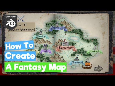 Blender Grease Pencil: How to Create a Stylized Fantasy Map (/Gimp)