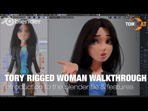 Tory Rigged Woman Blender File Intro Walkthrough
