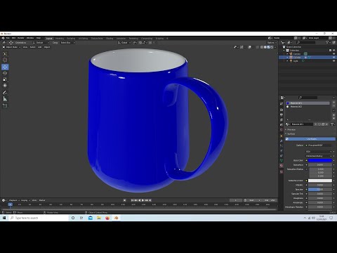 Blender Beginners Tutorial: How To Make A Simple Tapered 3d Mug With A Curved Base.
