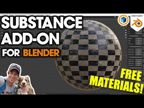 How to Use the New SUBSTANCE 3D Add-On for Blender! (Plus…FREE MATERIALS!)