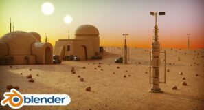 Tatooine Environment-Part 1 (Blender Tutorial)
