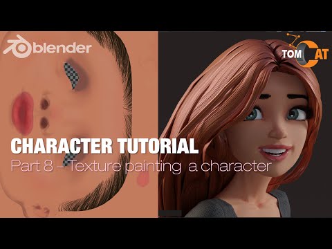Blender Complete Character Tutorial  – Part8 – Texture painting a character