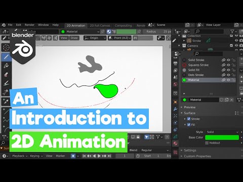 Blender Tutorial : Introduction to 2D Animation / Grease Pencil