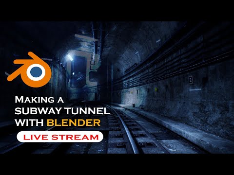 how to make a subway tunnel in blender timelapse