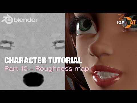 Blender Complete Character Tutorial – Part10 – Roughness Map -v2