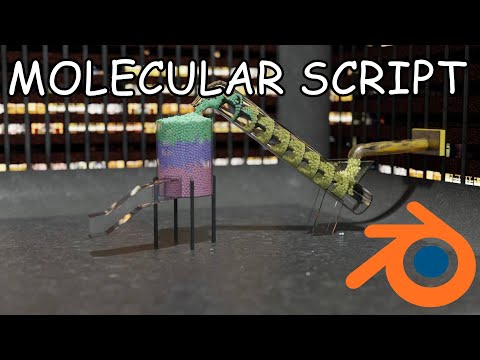Molecular Script Particles Through Grain Silo – Blender