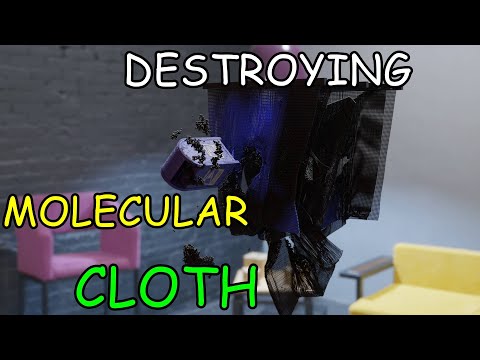 Destroying Hanging Molecular Cloth – Blender
