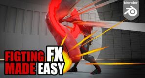 Stylised fighting FXs in Blender – step by step tutorial