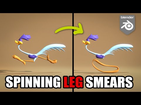 Road Runner legs Spinning Smears – Blender Rigging tutorial