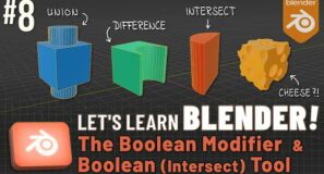 Let’s Learn Blender! #8: Boolean Modifier & Intersect Tool!