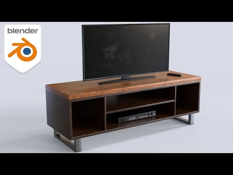 TV Table (Blender Tutorial) Photorealistic Furniture