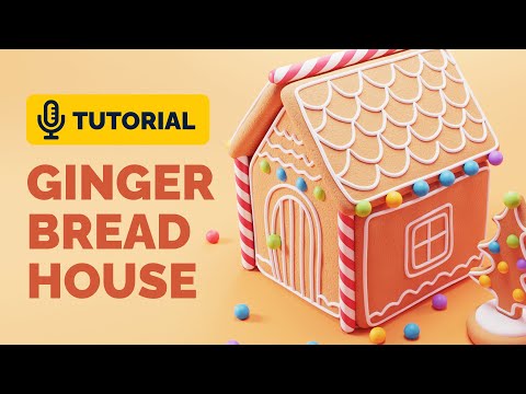 Gingerbread House Blender 3D Tutorial | Polygon Runway