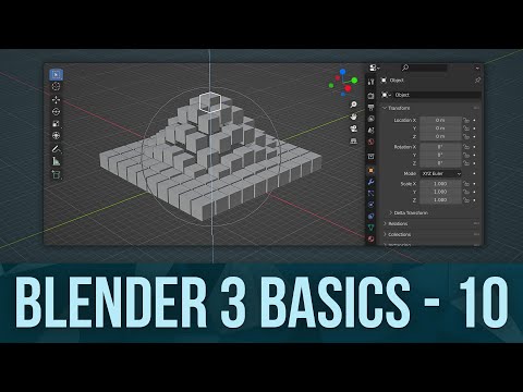 BLENDER BASICS 10: Pivot Points, Snapping, and Proportional Editing