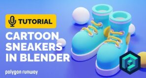 3D Cartoon Sneakers Full Blender Tutorial | Polygon Runway