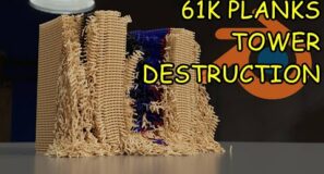 Keva Plank Tower With 61K Pieces – Blender