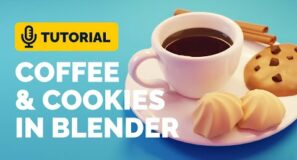 3D Coffee and Cookies Tutorial in Blender | Polygon Runway
