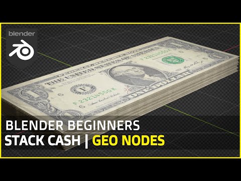 Stack Cash With Geo-Nodes | BLENDER BEGINNERS