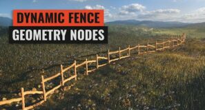 Dynamic Fence using Geometry Nodes (Blender Tutorial)