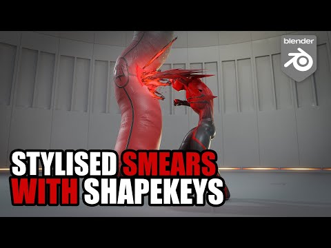 Stylised smears with shapekeys in Blender 3D – Alive! free sample