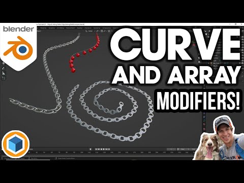 Using the CURVE AND ARRAY Modifiers to Create Objects Along Paths in Blender!