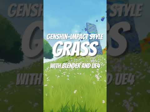 How to Make Anime-Style Grass in Blender and Unreal Engine in 30 Seconds #shorts