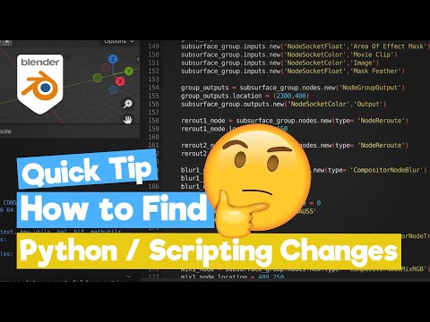 Blender Python Tutorial /Scripting /API Changes and where to Find them?