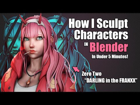 How I Sculpt a Character in 5 minutes – Zero Two [DARLING in the FRANXX]