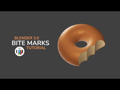 How to bite a donut in Blender 3.0 Eevee – Tutorial
