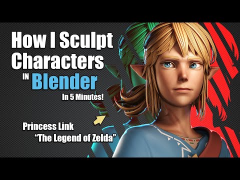 How I Sculpt a Character in 5 minutes – Princess Link [The Legend of Zelda: Breath of the Wild]