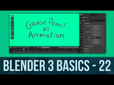 BLENDER BASICS 22: Grease Pencil 2D Animation