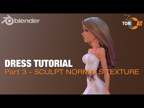 Blender Dress Tutorial – Part3 – Final sculpt, normal and textures