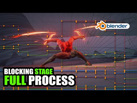 Character Intro animation in Blender – Whole Blocking stage