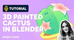 3D Painted Cactus Tutorial in Blender 2.93 | Polygon Runway