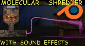 Molecular Shred Animation With Sound Effects – Blender