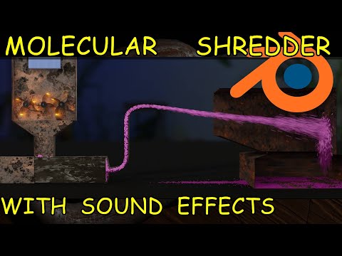 Molecular Shred Animation With Sound Effects – Blender