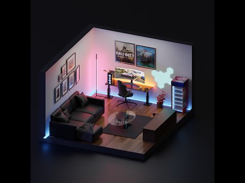 HOW i made this gaming room in blender