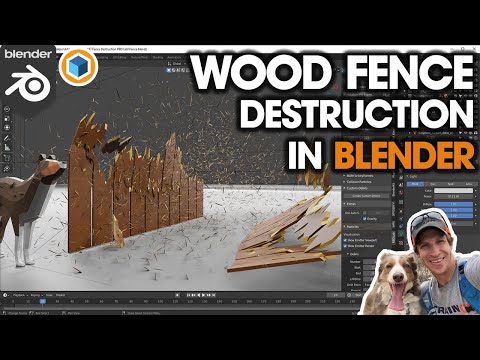 Wood Fence DESTRUCTION in Blender (Now with more splinters!)