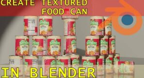 Create Textured Food Can In Blender