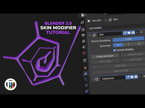 How to use the Skin Modifier in Blender 3.0 Eevee – Tutorial