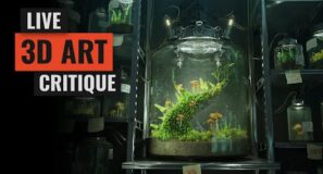 Live 3D Art Critique – World in a Bottle Challenge