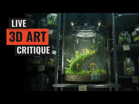 Live 3D Art Critique – World in a Bottle Challenge